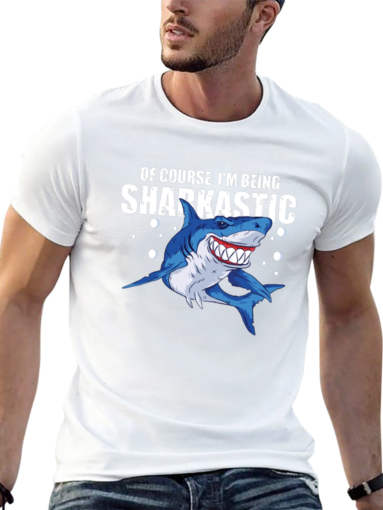 Sharkastic Graphic T-Shirt