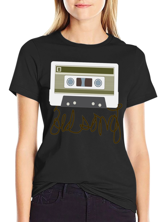 Retro Cassette Tape Old Song Graphic T-Shirt