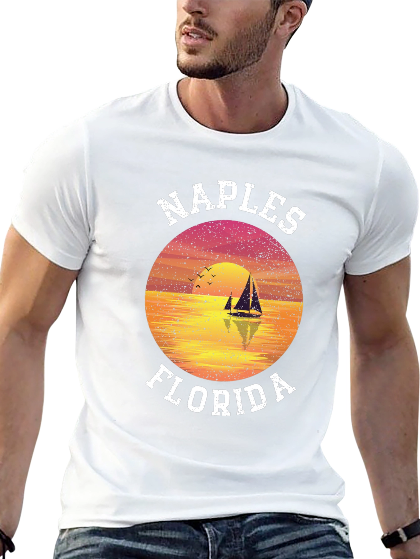 Naples Florida T-Shirt Sunset Graphic Tee