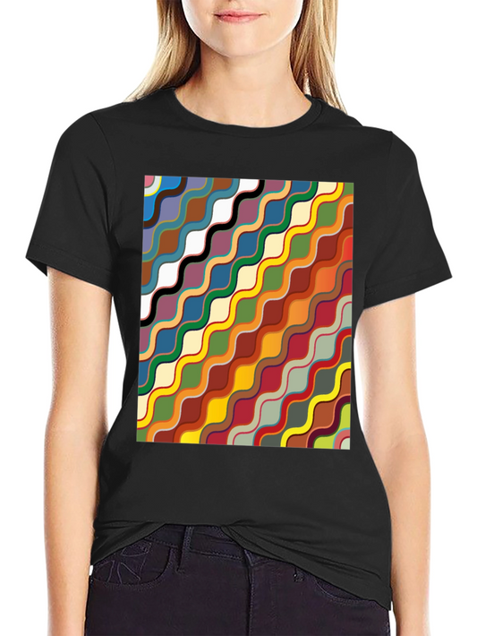 Abstract Wave Pattern T-Shirt