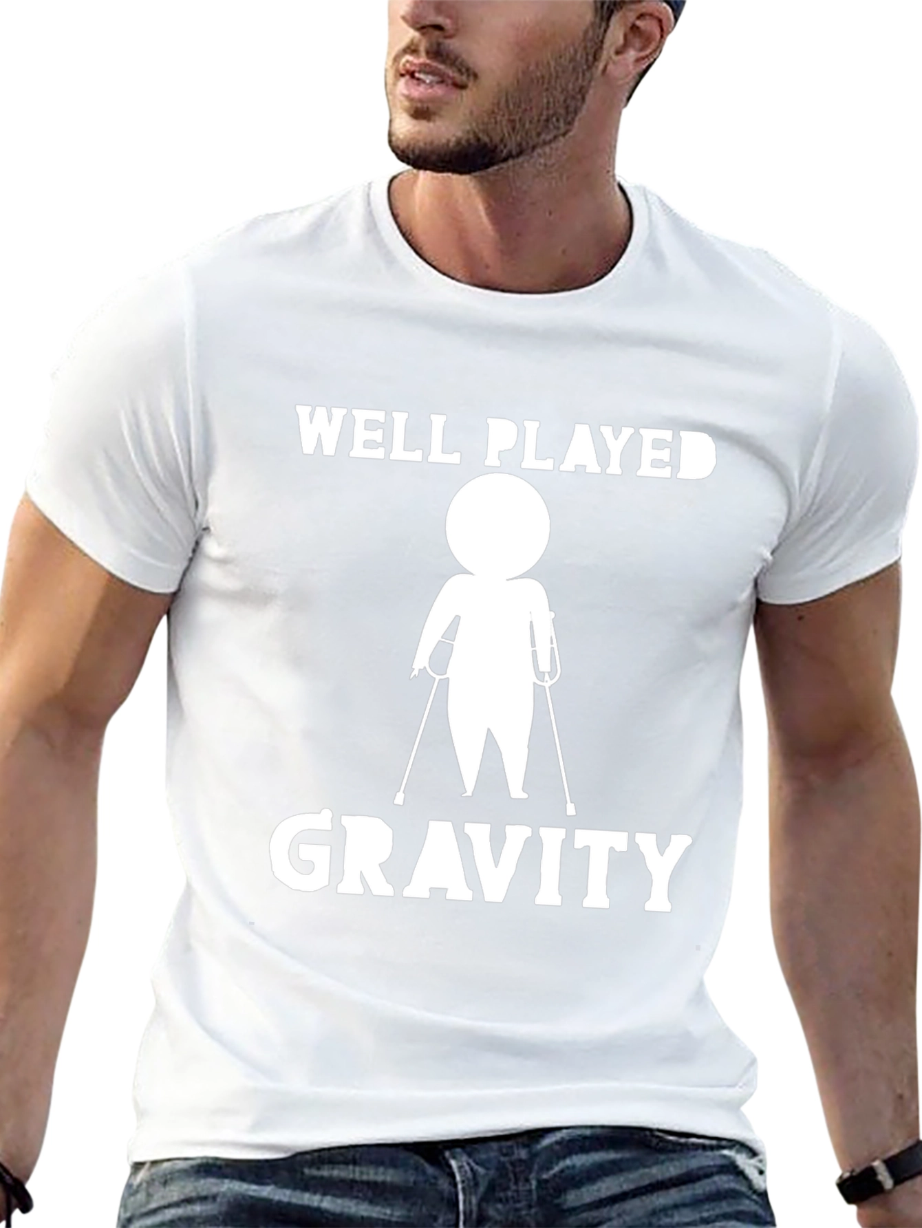 Well Played Gravity T-Shirt Funny Injury Humor