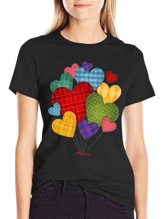 Heart Cluster Black T-Shirt - Mens