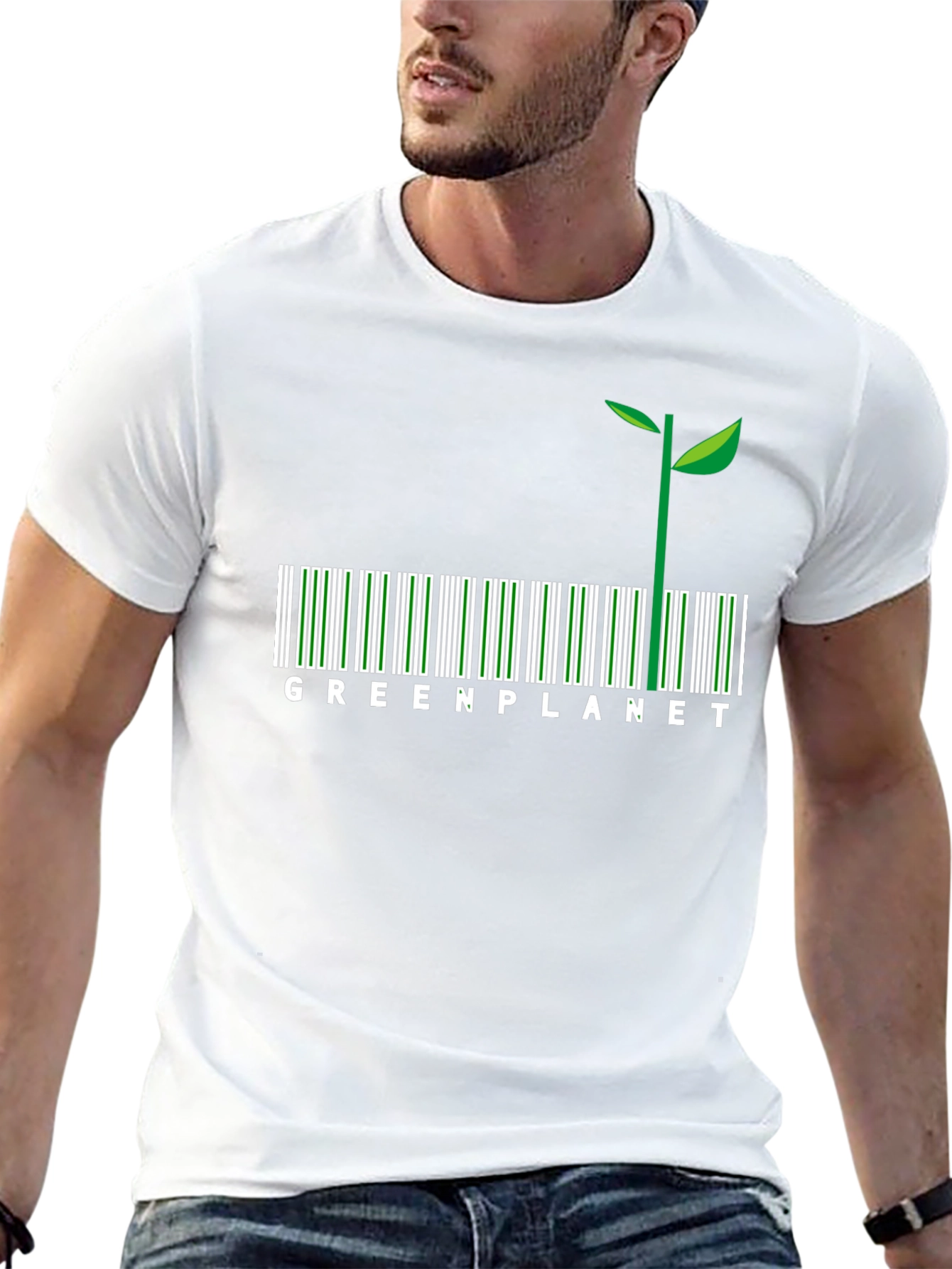 Green Planet Graphic T-Shirt - Eco-Friendly Design