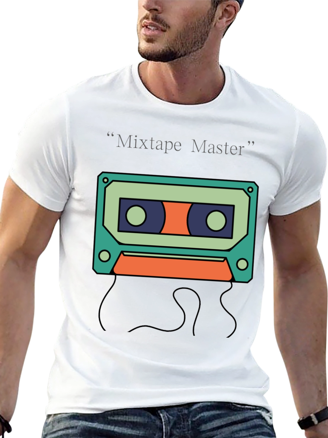 Mixtape Master Graphic Tee - Retro Cassette Design