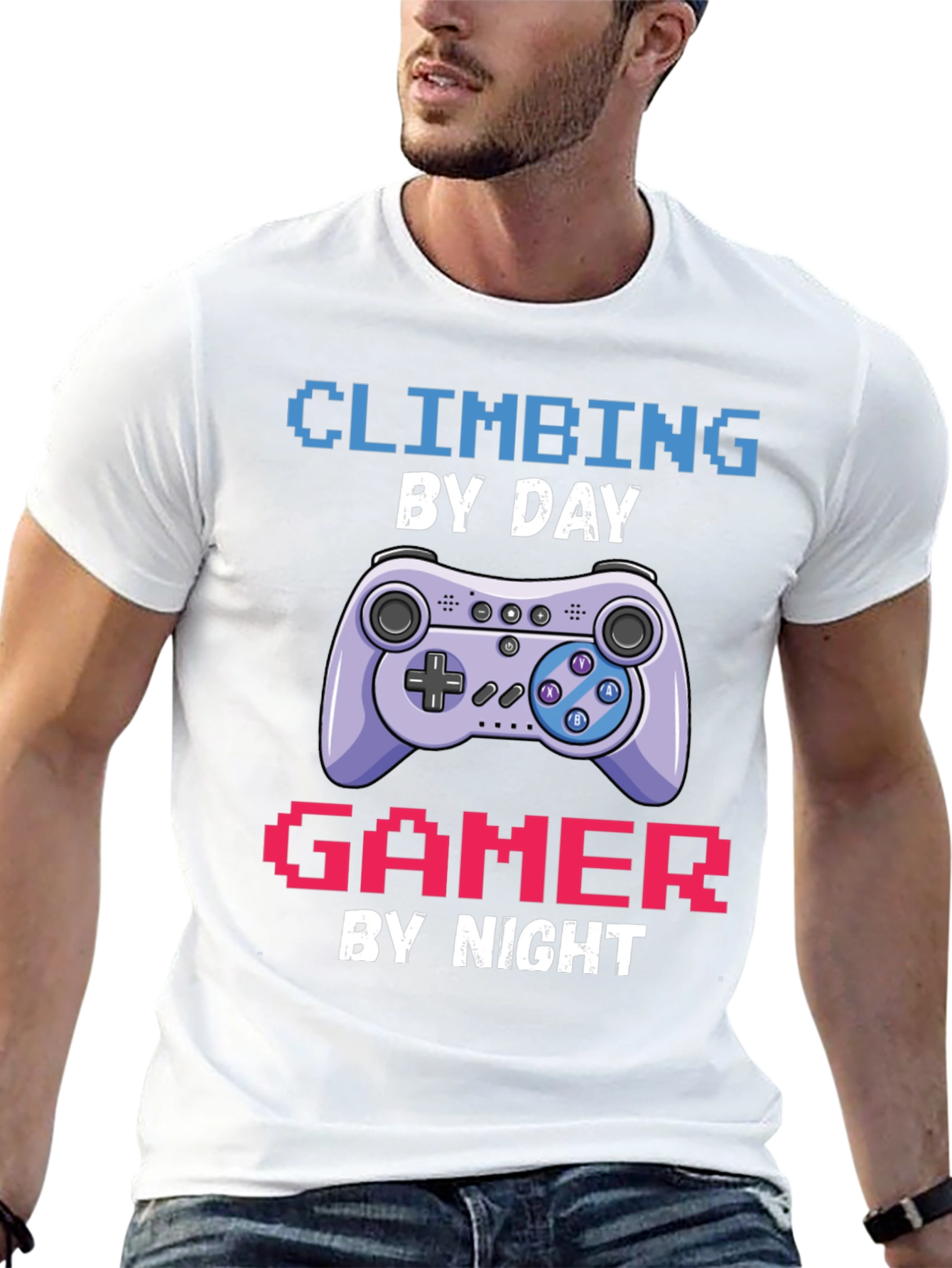 Climbing Gamer T-Shirt: Day Climber Night Gamer