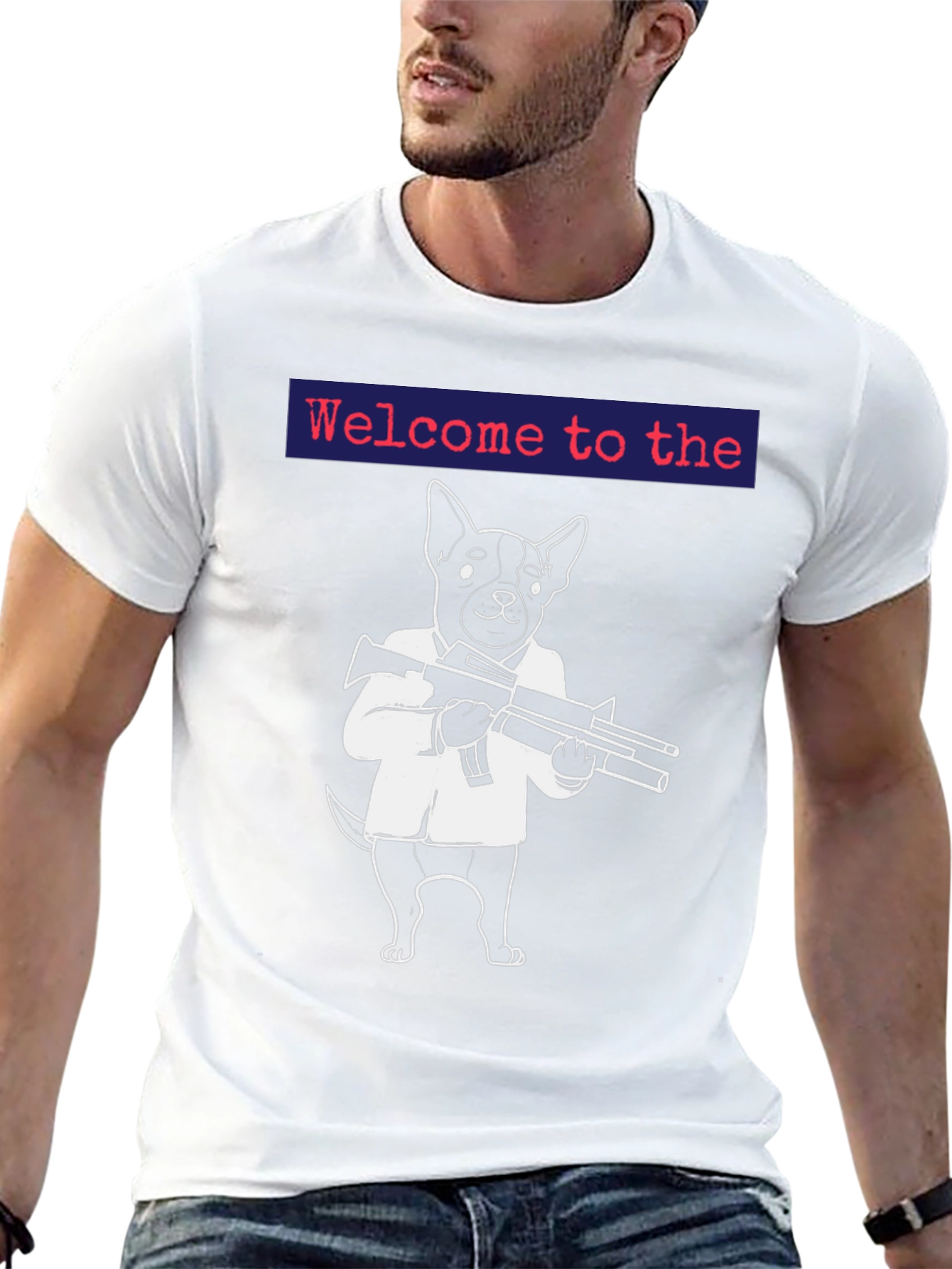 Gangster Dog Graphic T-Shirt