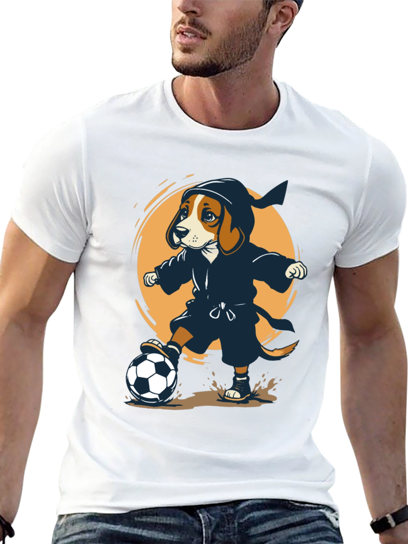 Ninja Beagle Soccer T-Shirt