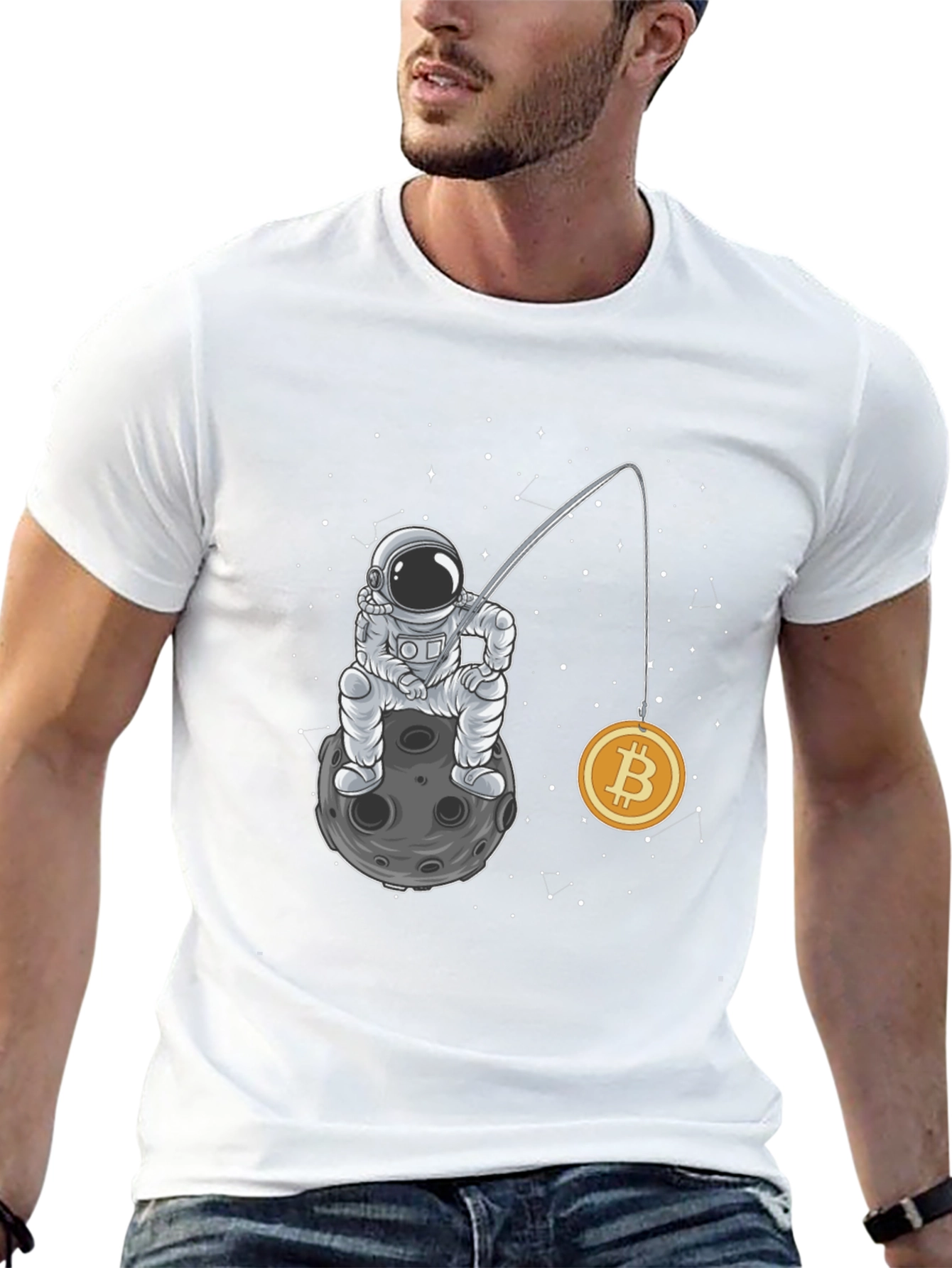 Bitcoin Astronaut Graphic T-Shirt - Black