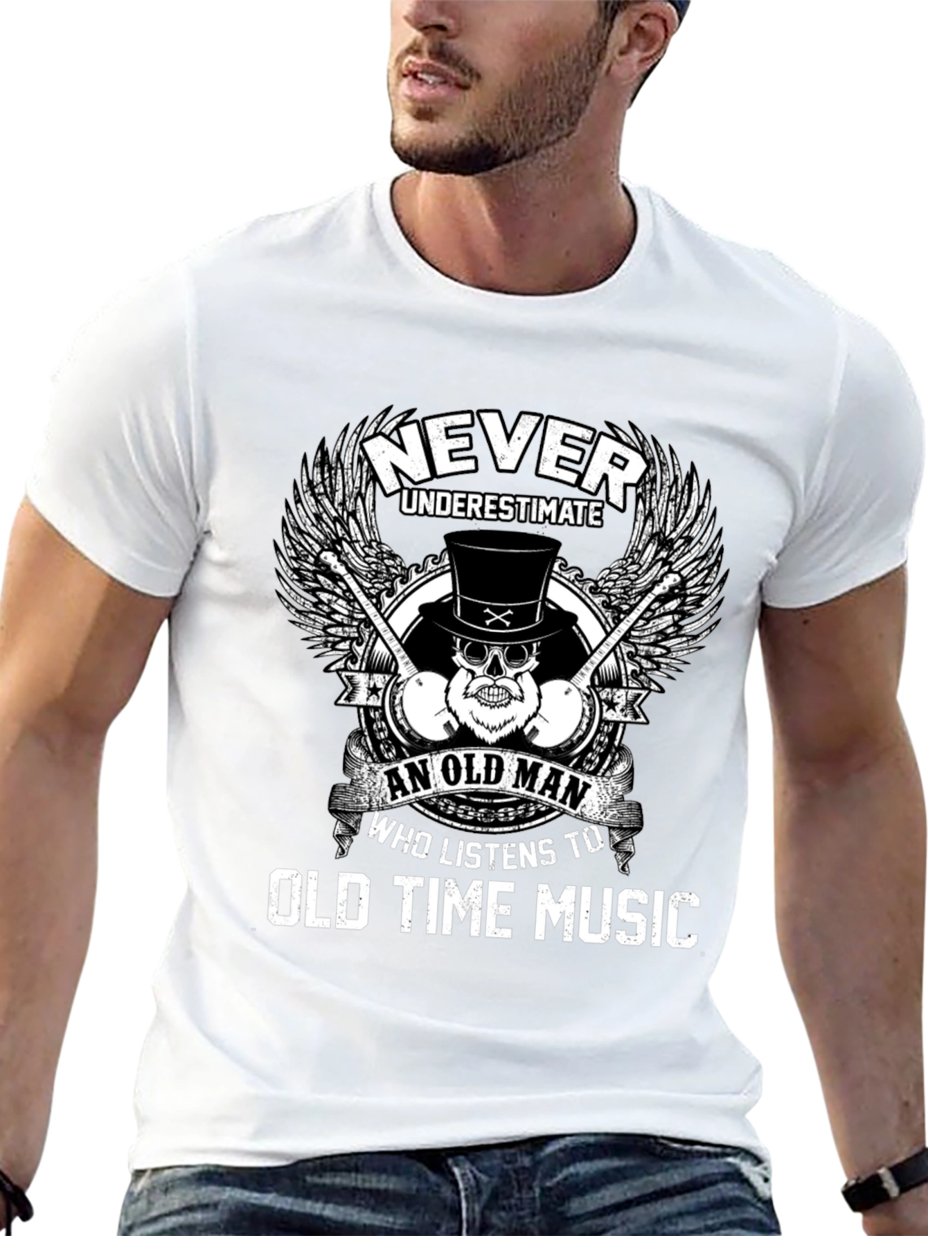 Never Underestimate Old Time Music Lover Tee