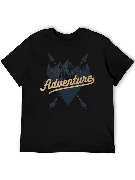 Adventure Awaits Graphic T-Shirt - Black