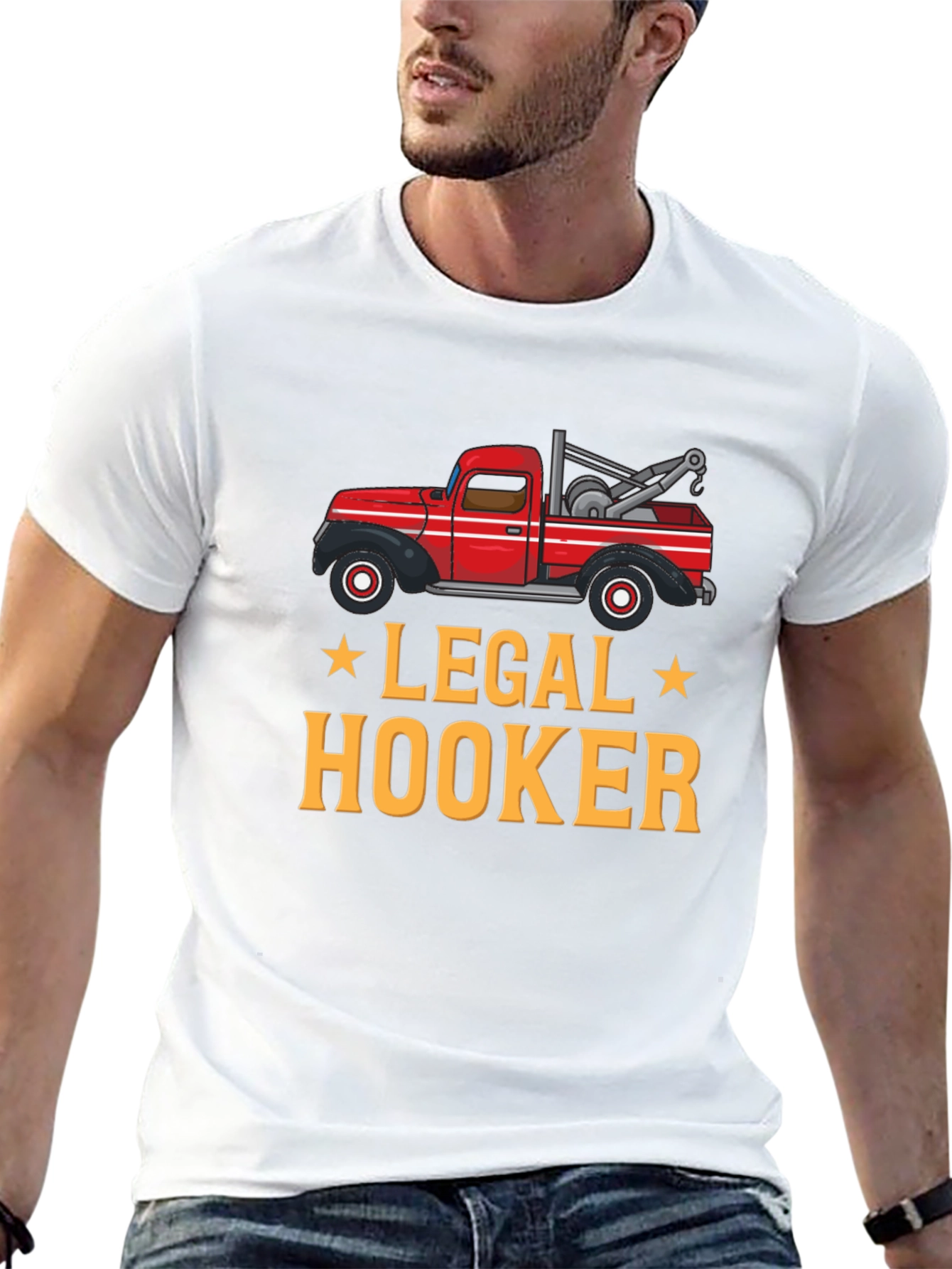 Legal Hooker Tow Truck Graphic T-Shirt