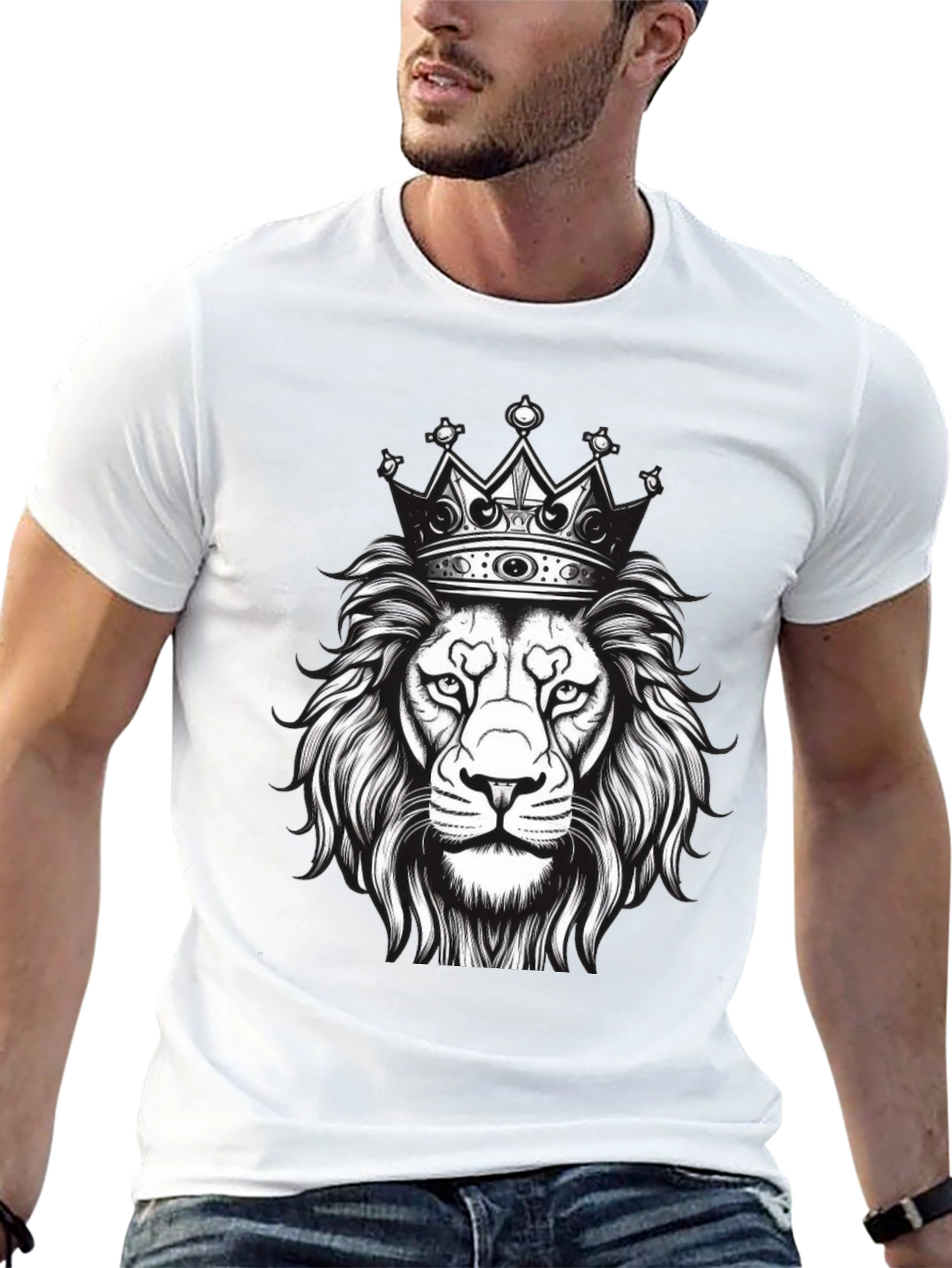 King Lion Graphic Tee - Black T-Shirt