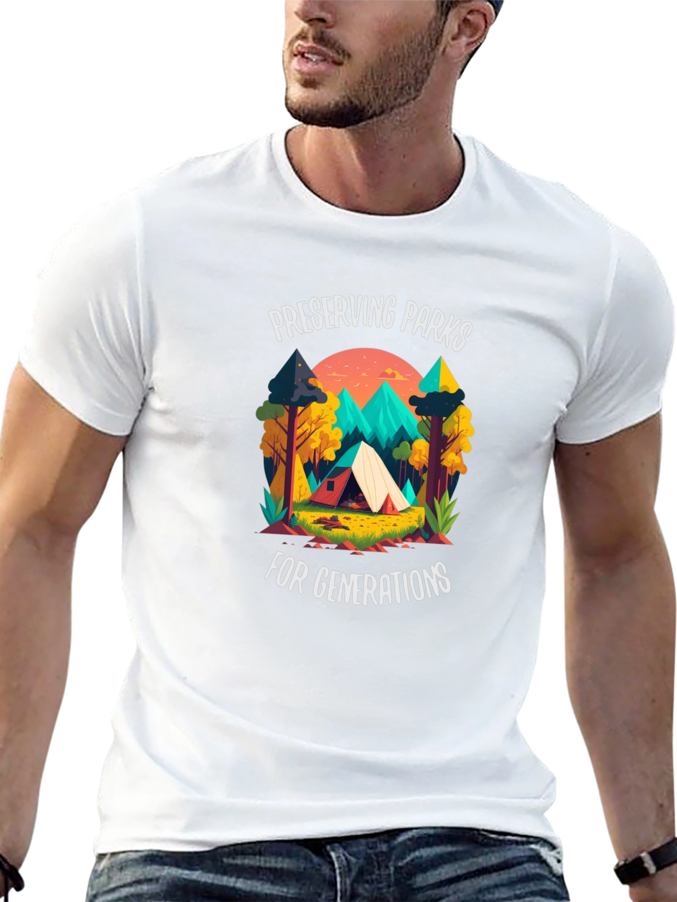 Preserving Parks Tee - Camping Adventure