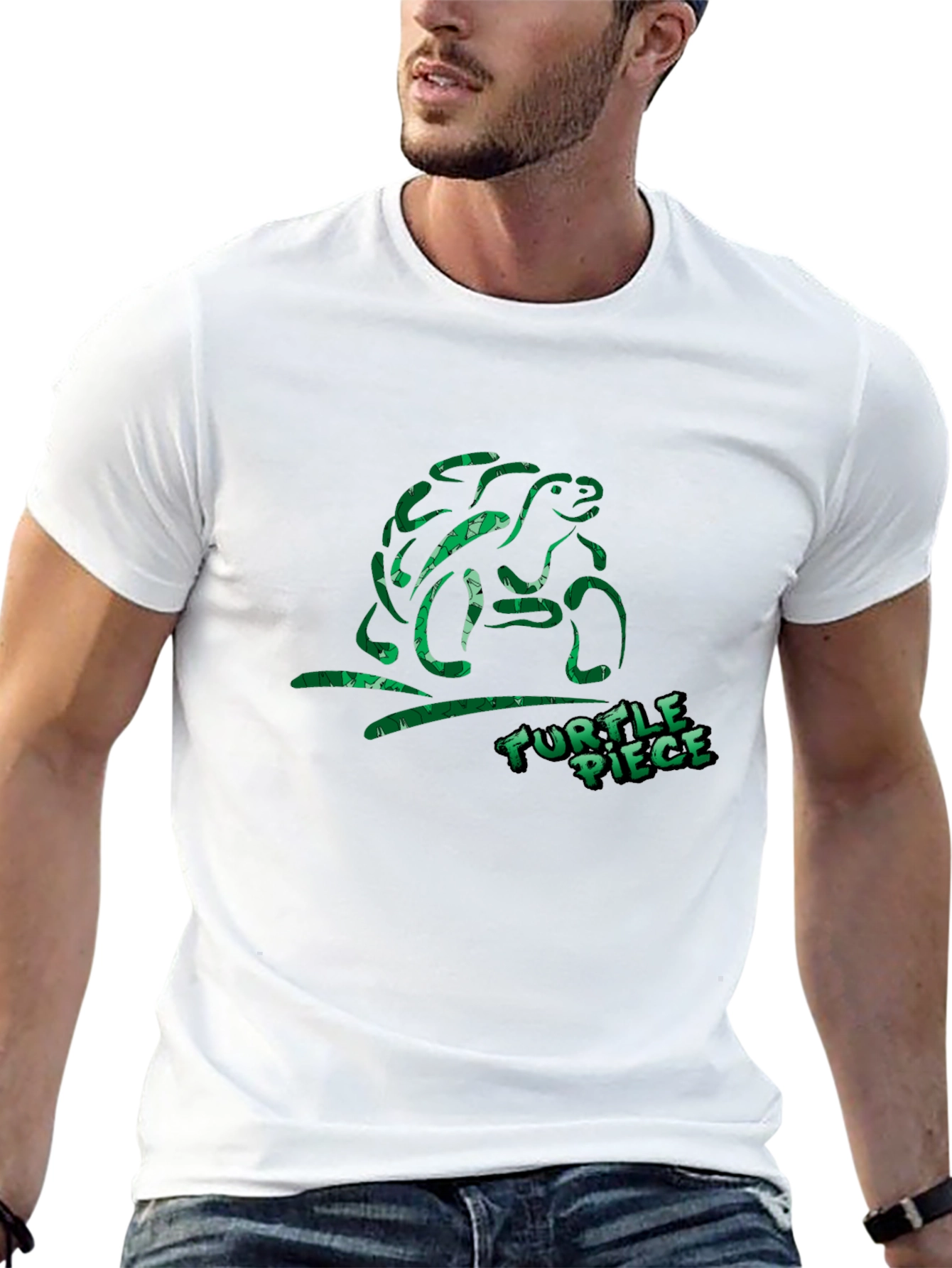 Turtle Piece T-Shirt - Green Design