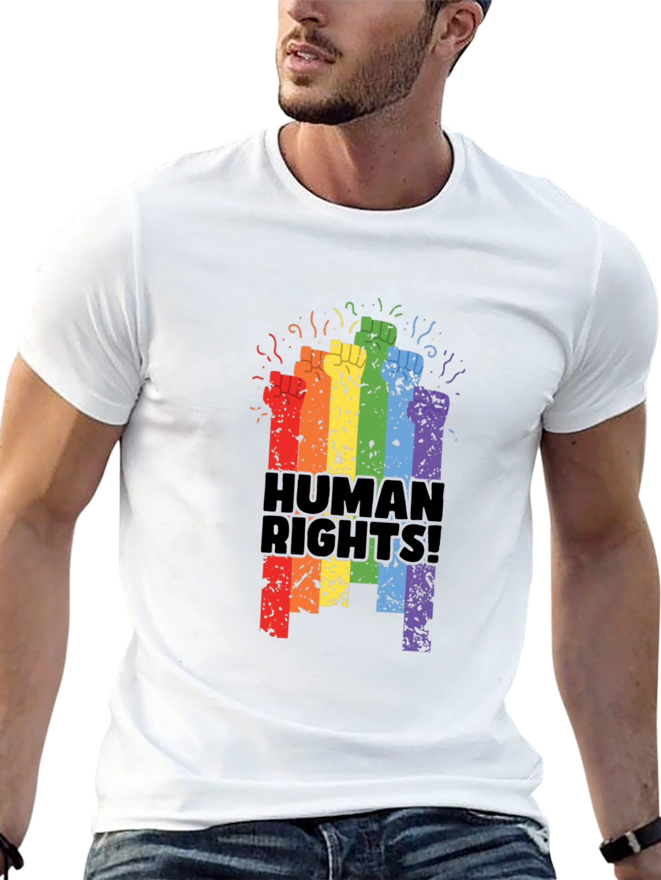Human Rights Rainbow Fist T-Shirt
