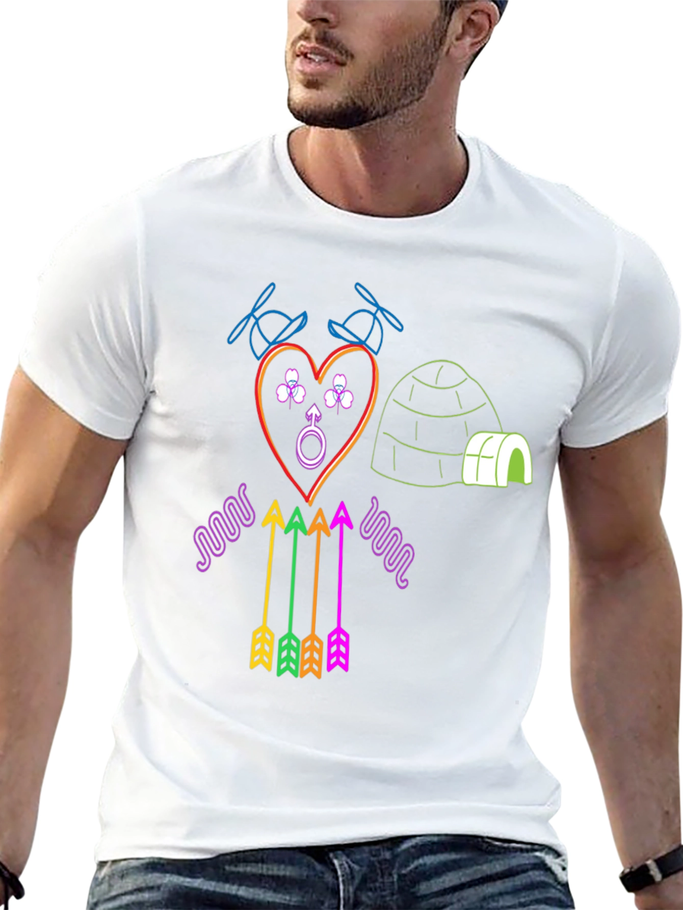 Neon Novelty Graphic T-Shirt