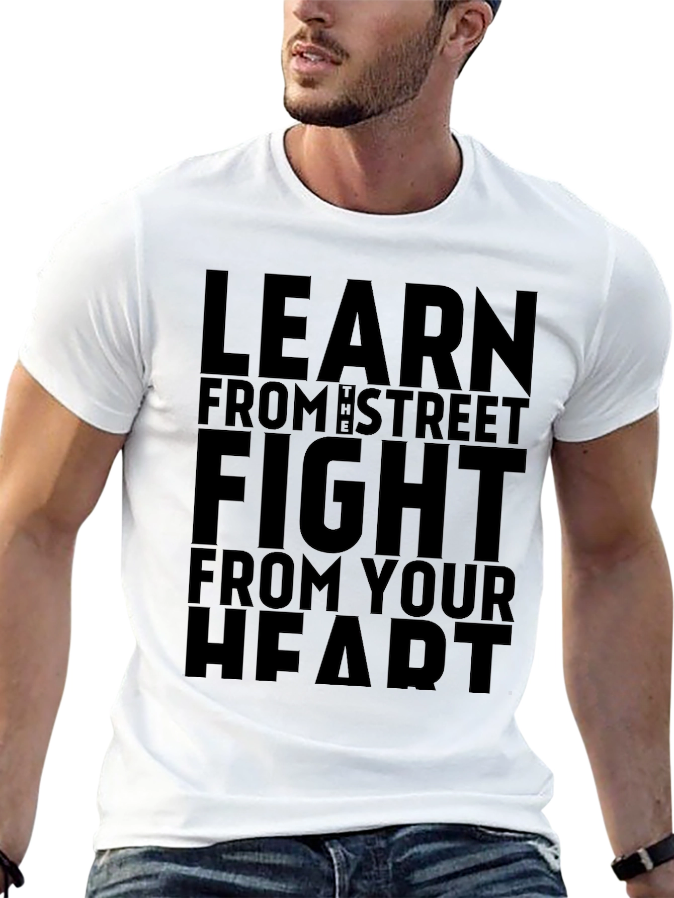 Learn From The Street Mens Black T-Shirt