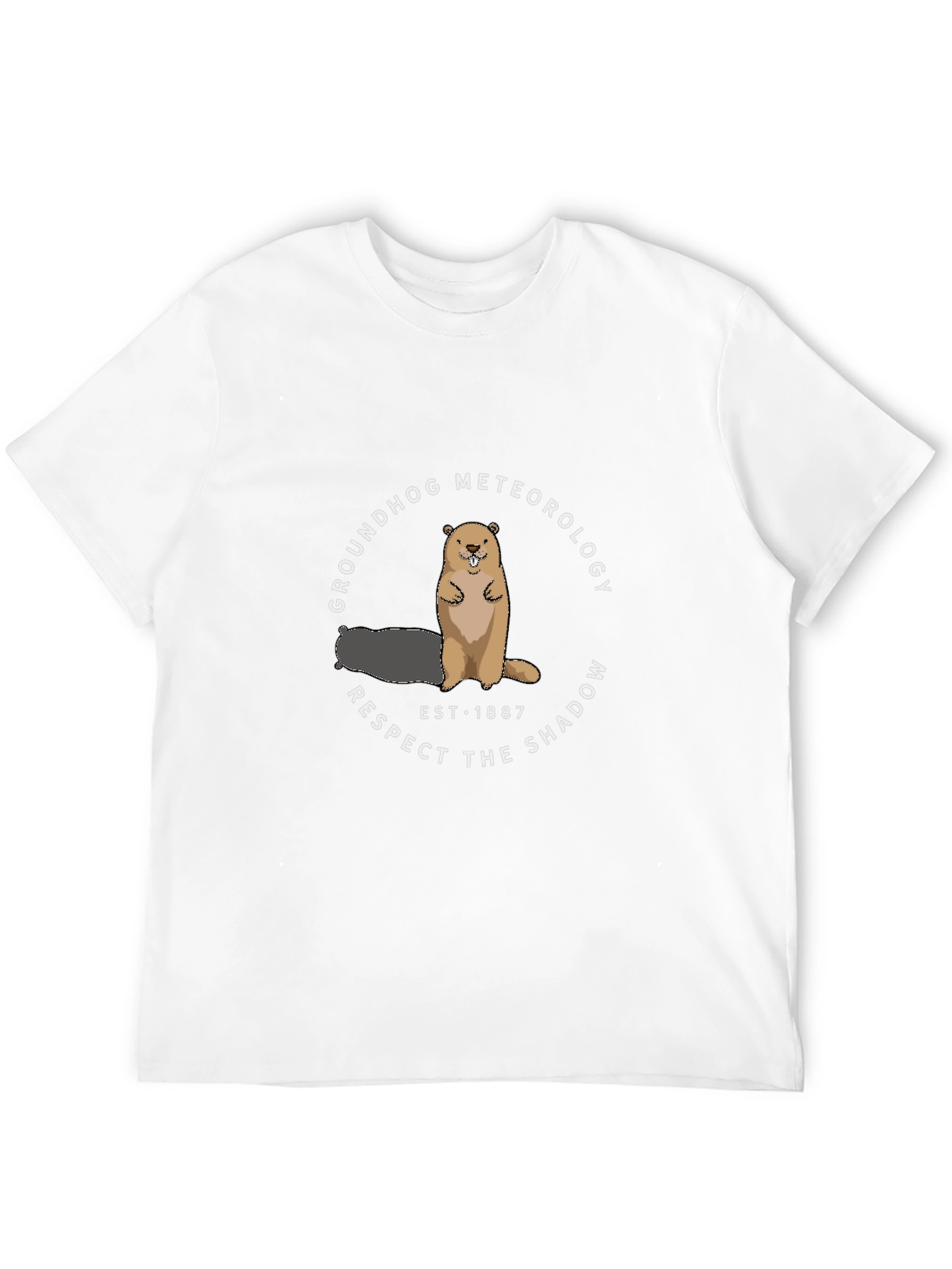 Groundhog Meteorology Respect the Shadow Graphic T-Shirt