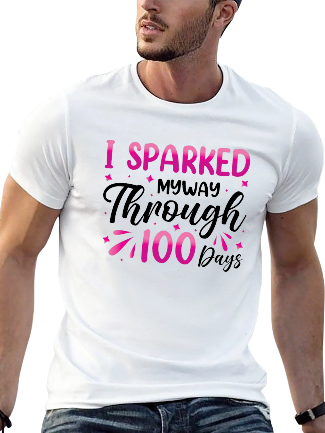 I Sparked Through 100 Days Black Tee
