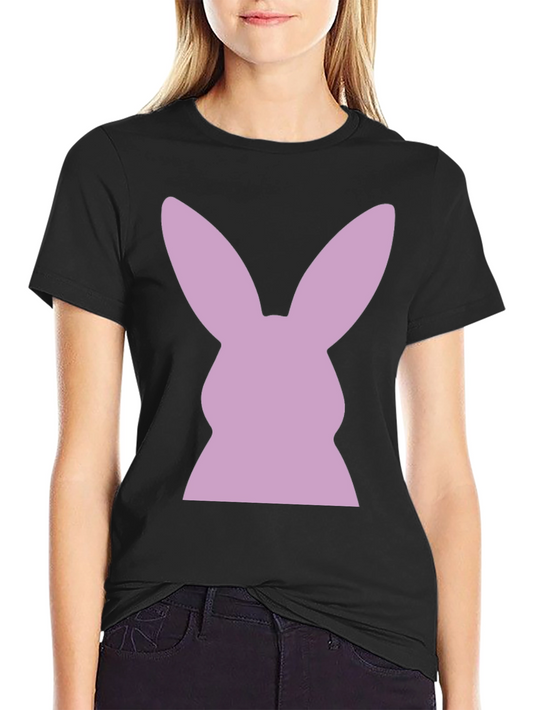 Bunny Silhouette T-Shirt - Black Tee