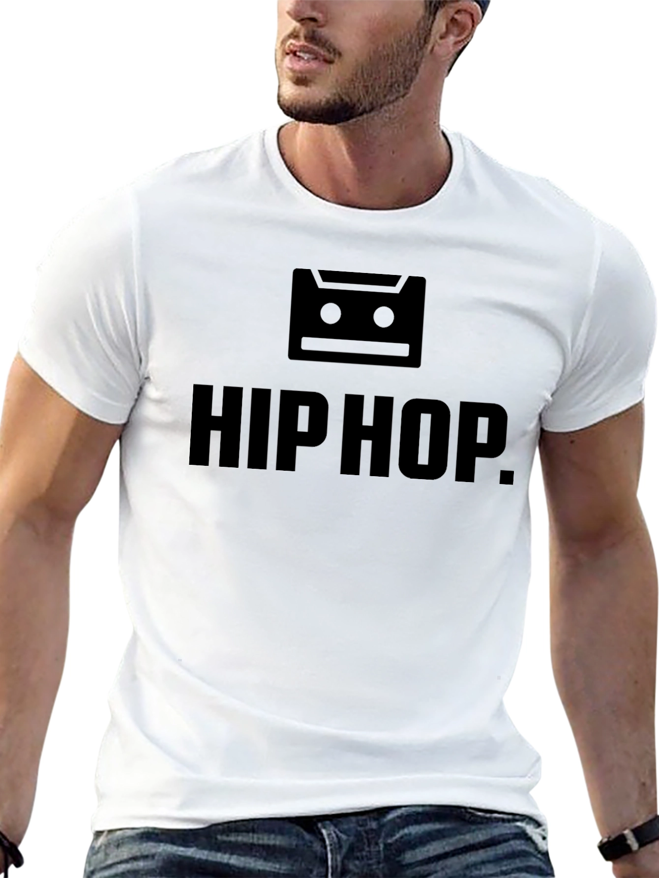 Hip Hop Graphic Tee - Black
