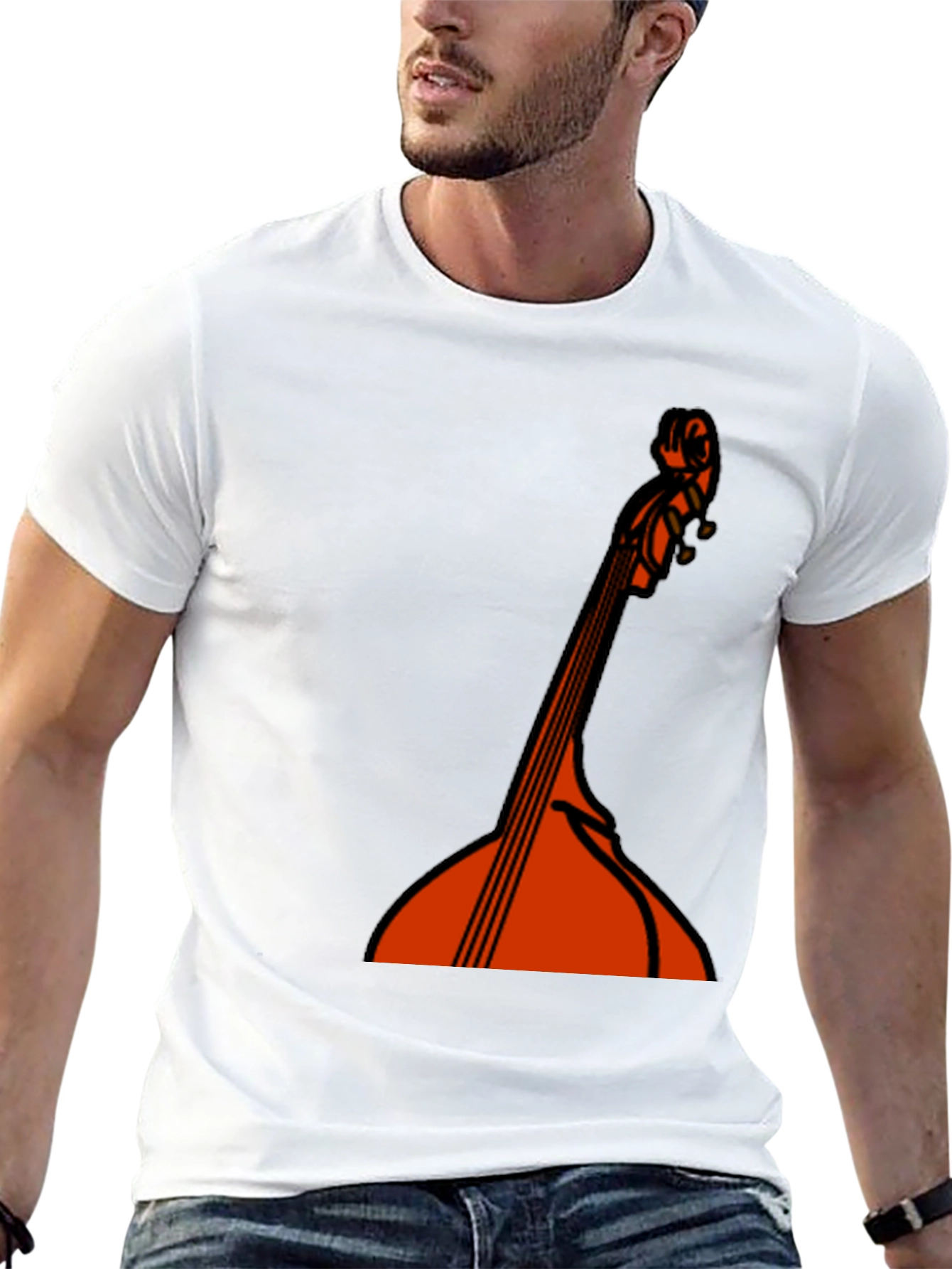 Bass Guitar Graphic Black T-Shirt