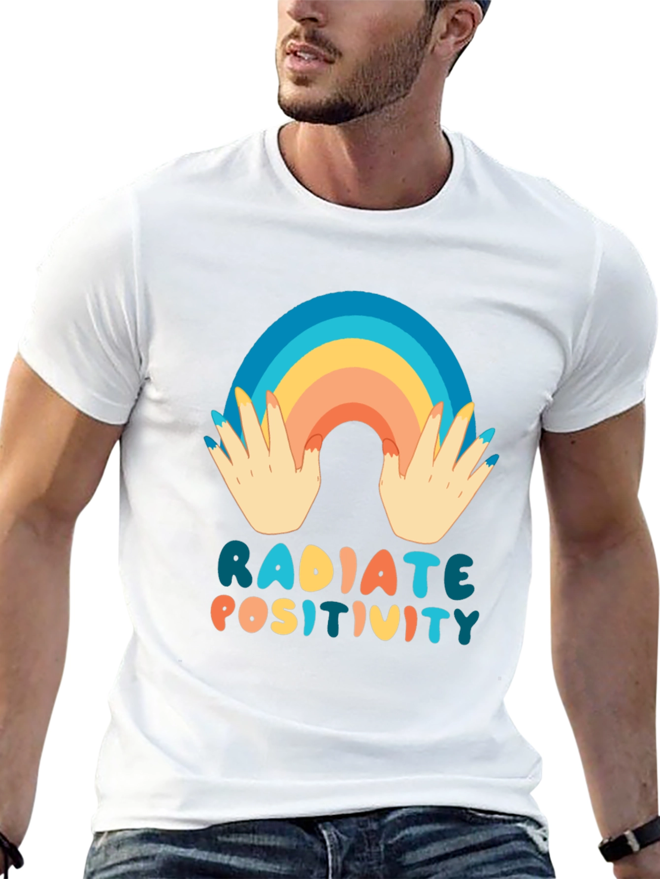Radiate Positivity Graphic Tee - Black
