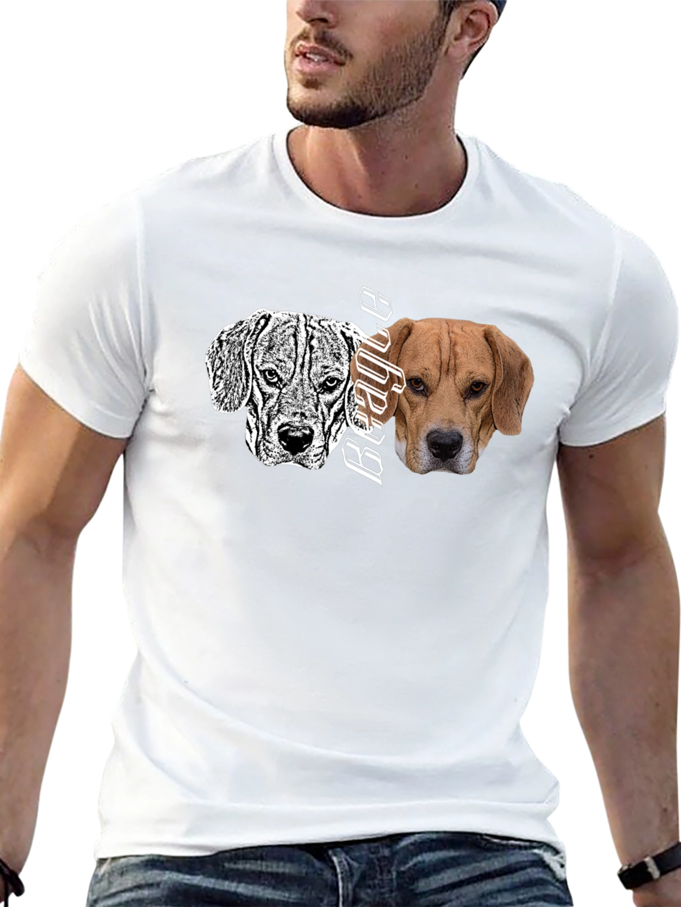 Beagle Dog Graphic Print T-Shirt