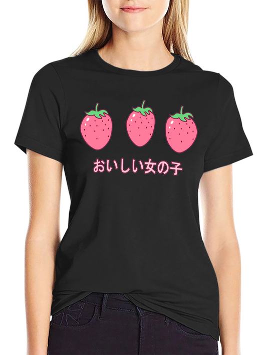 Strawberry Kawaii T-Shirt - Cute Graphic Tee