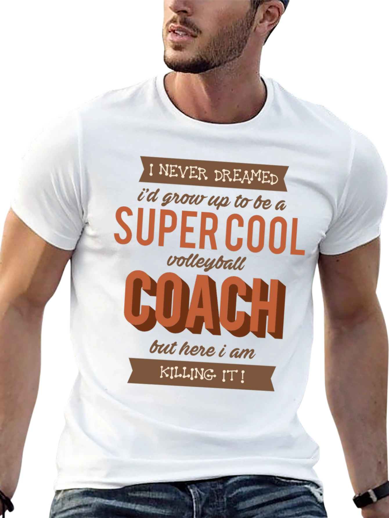 Super Cool Volleyball Coach Graphic T-Shirt