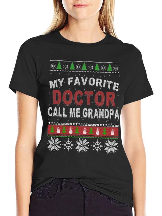 Doctor Grandpa Ugly Christmas T-Shirt