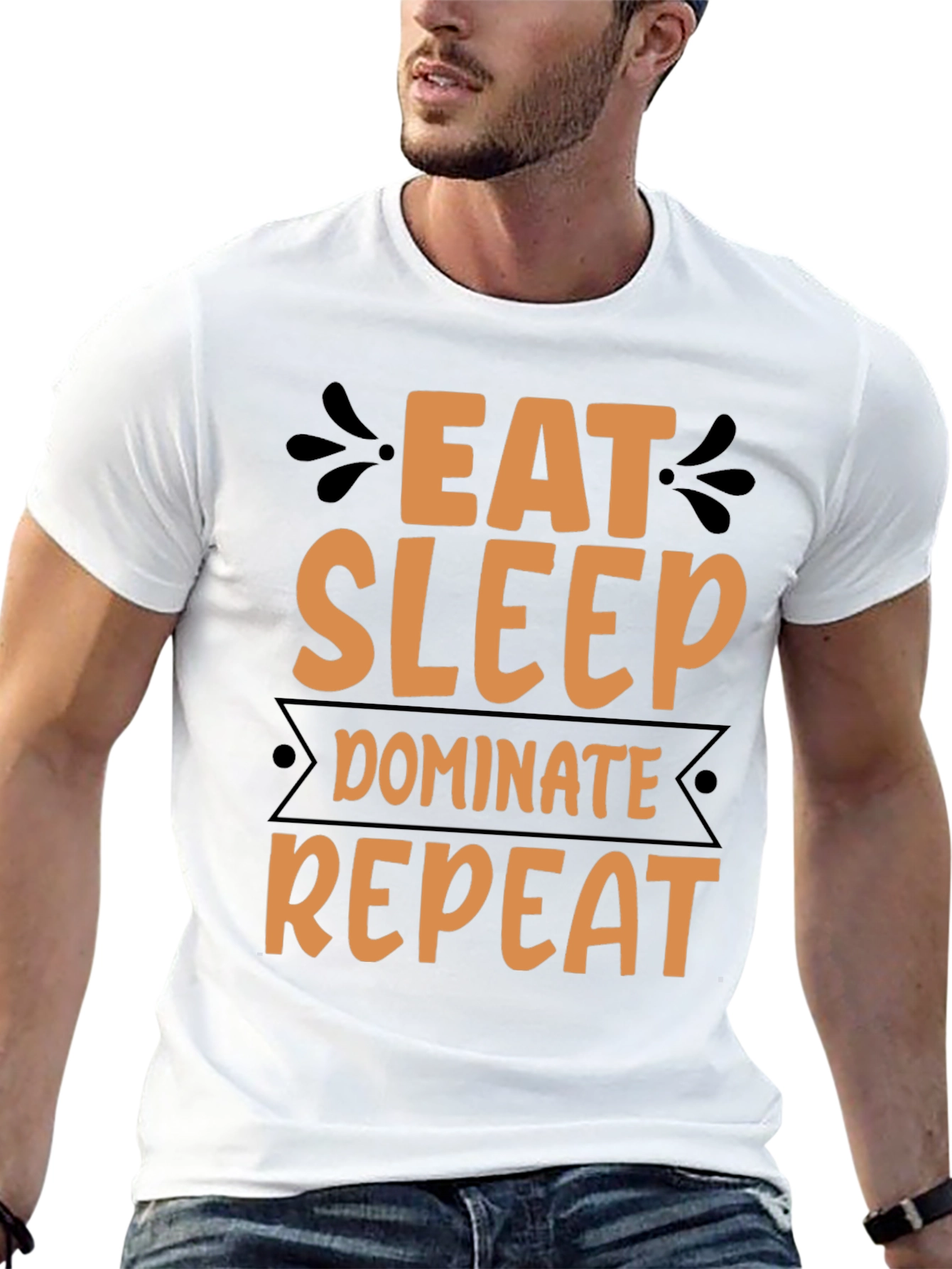 Eat Sleep Dominate Repeat Graphic T-Shirt