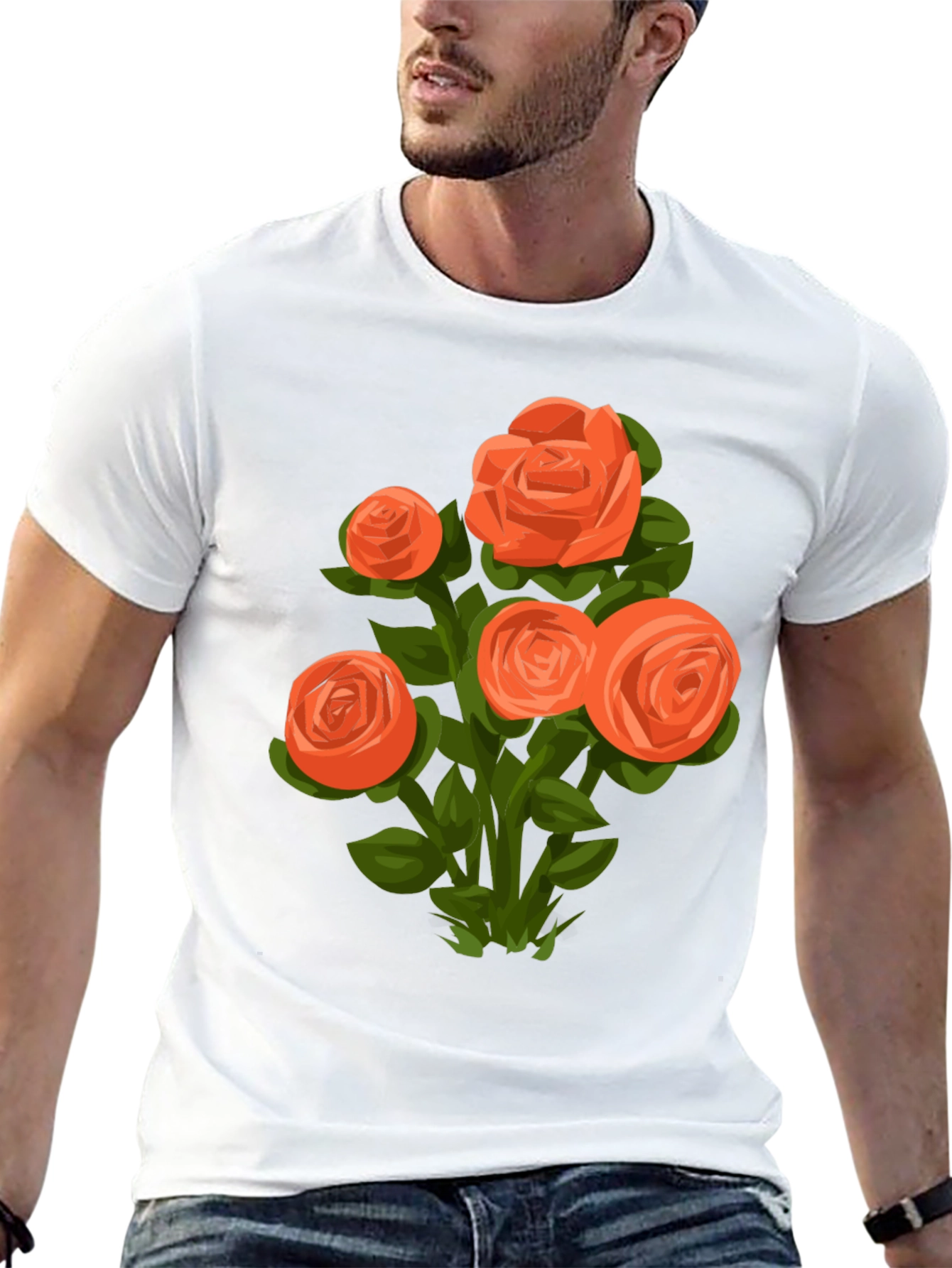 Floral Graphic T-Shirt - Black