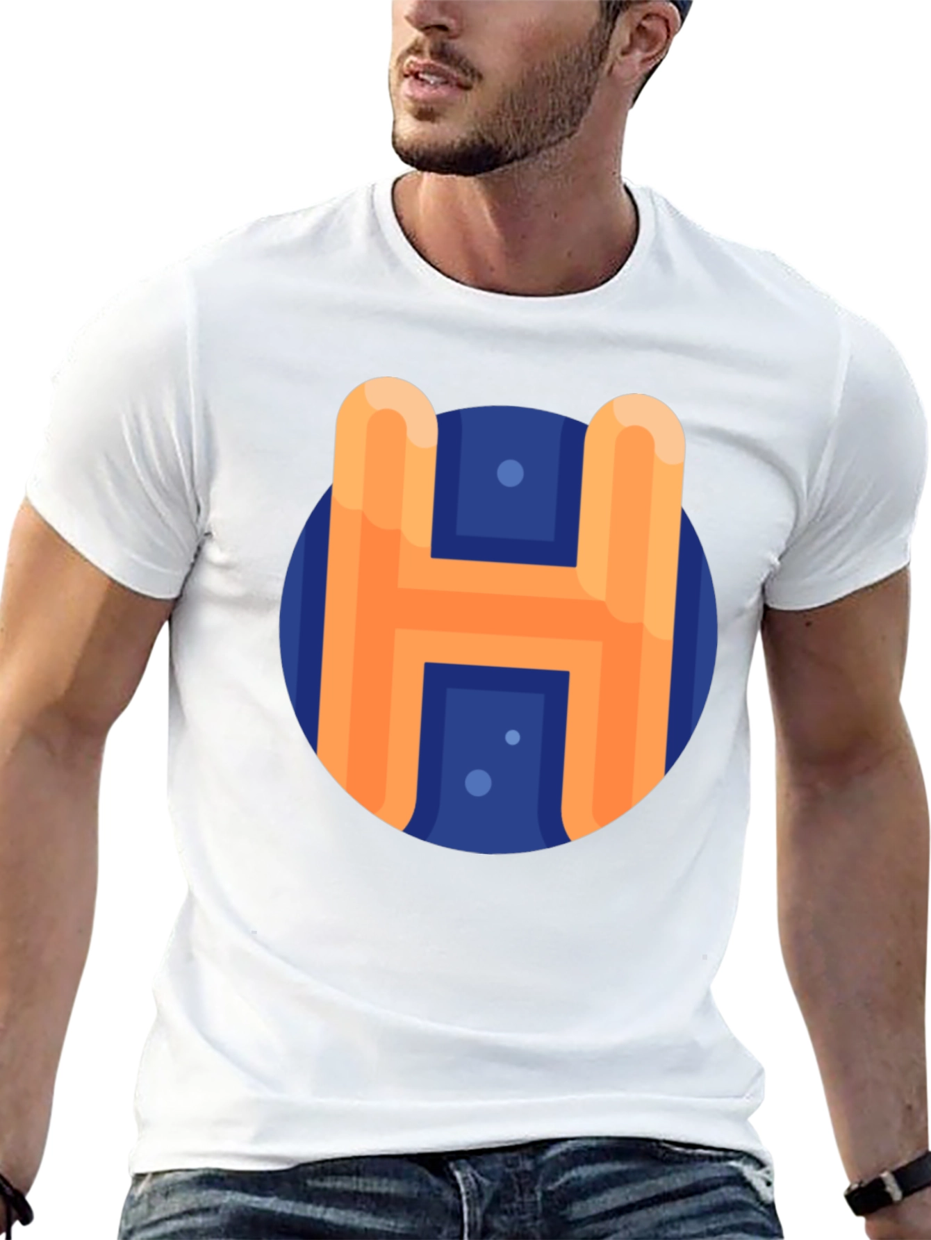 Retro H Graphic Tee - Casual Style