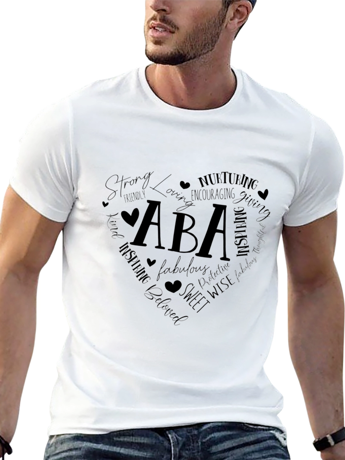 ABA Heart T-Shirt - Loving Nurturing Inspiring