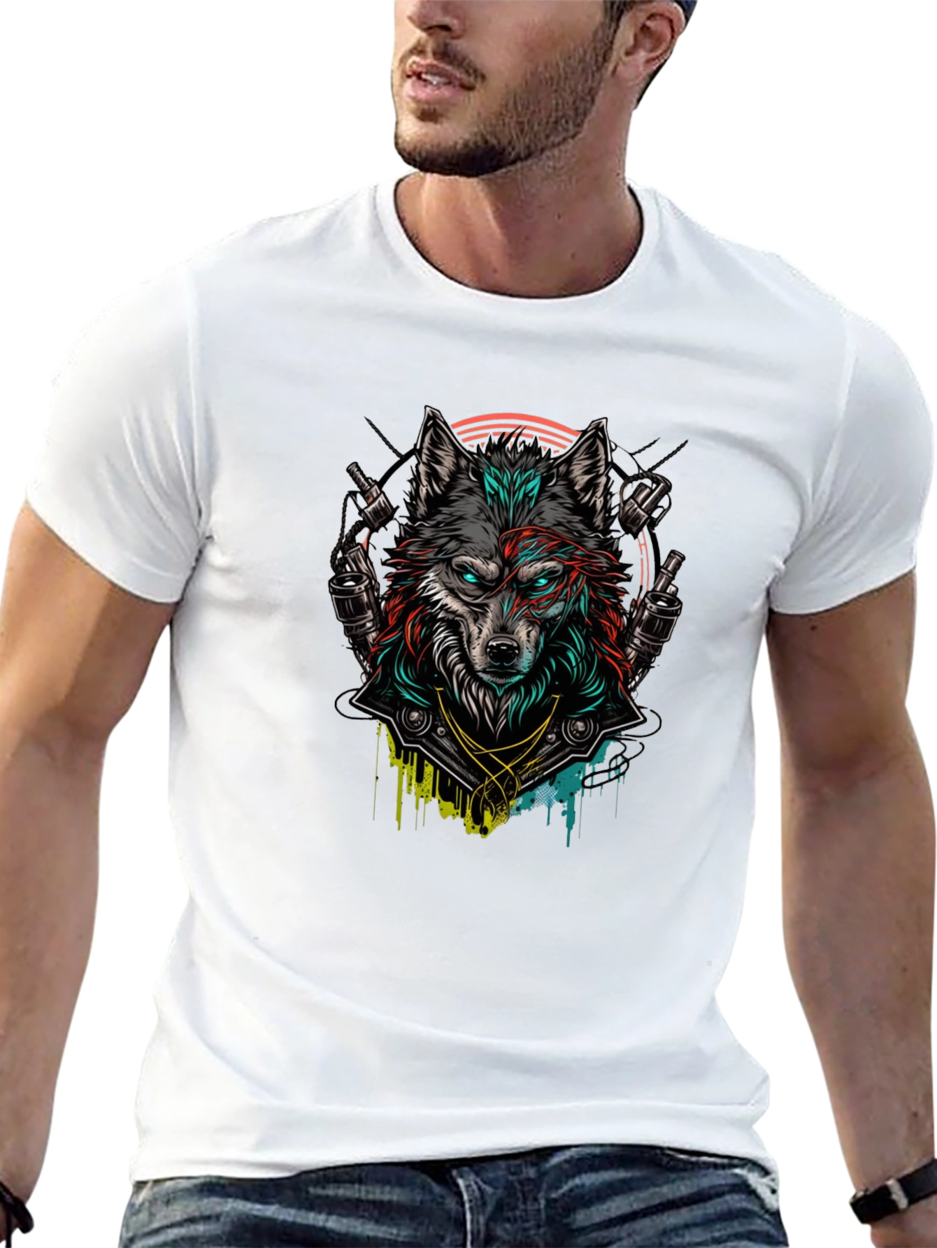 Wolf Graphic Black T-Shirt