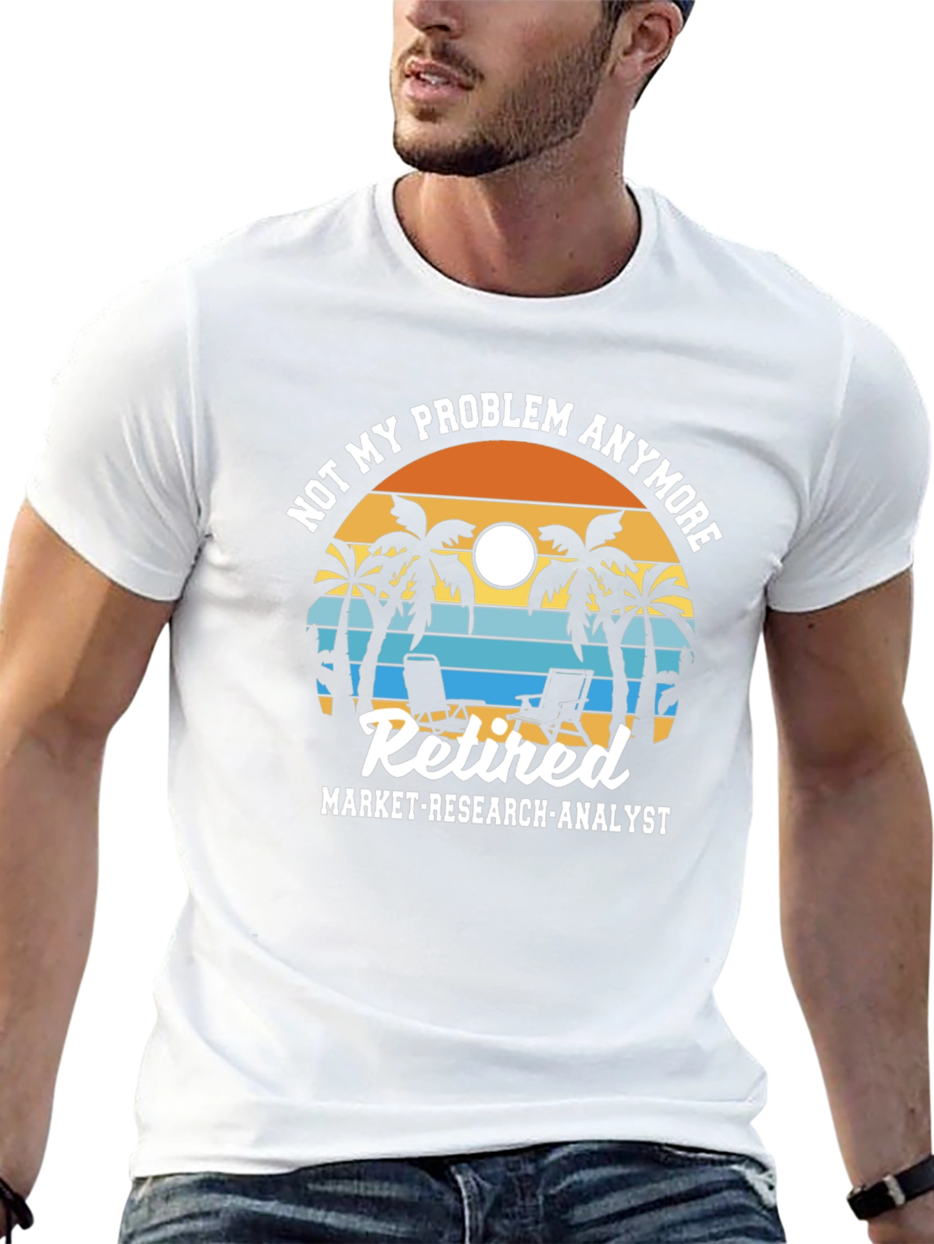 Retired Market Analyst Beach T-Shirt