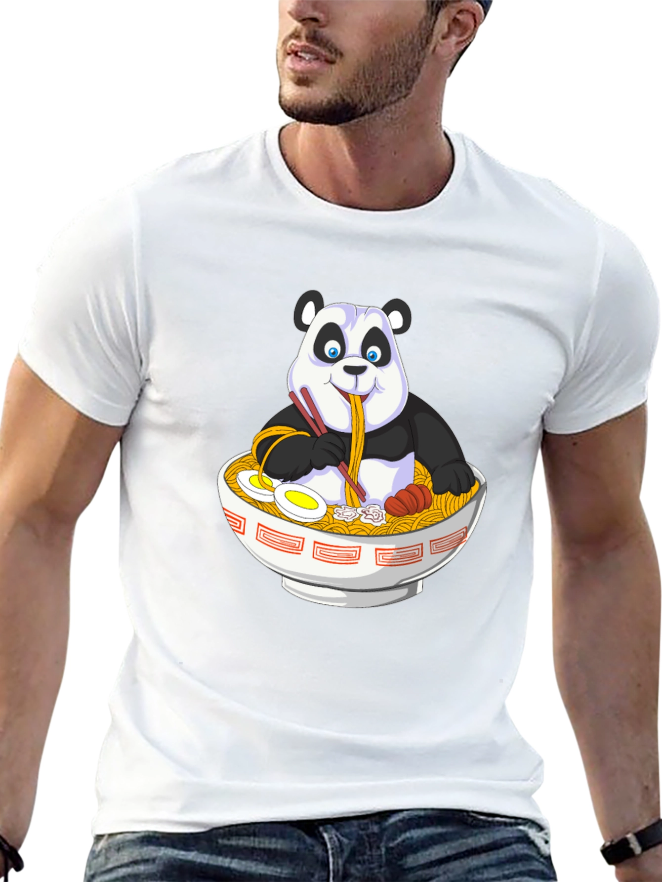 Ramen Panda T-Shirt - Unique Graphic Tee