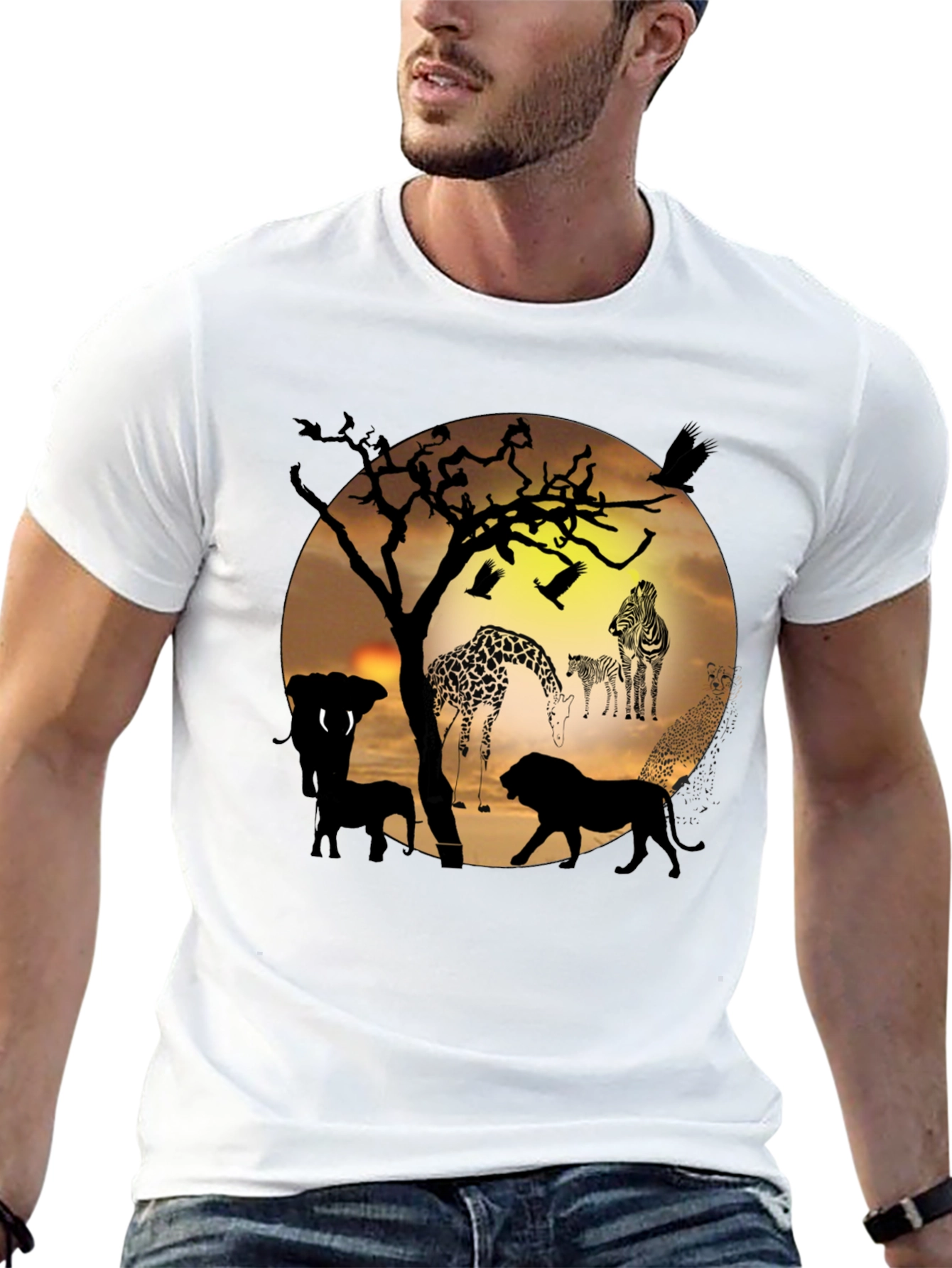 African Wildlife Silhouette T-Shirt