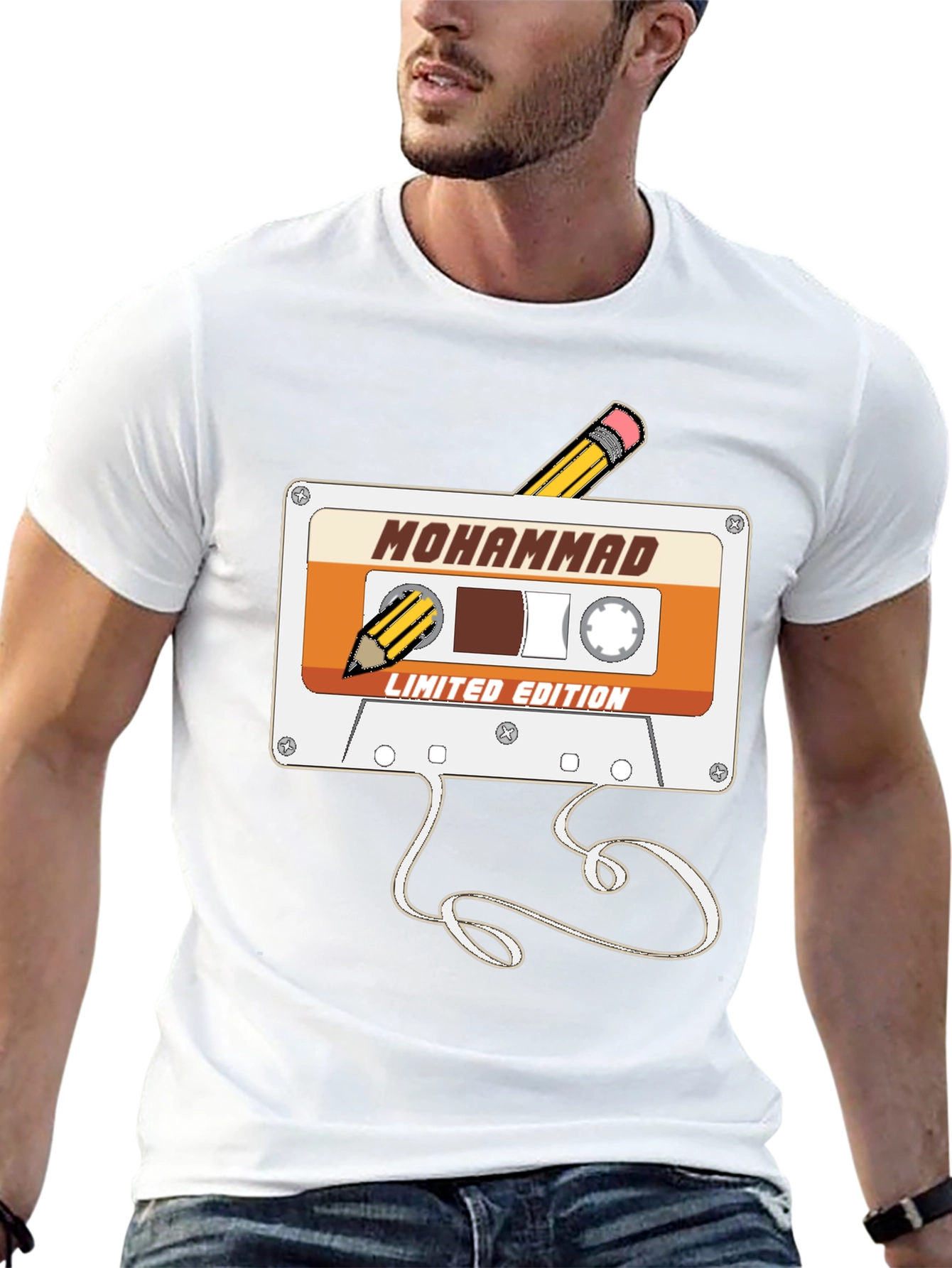 Retro Mohammad Cassette Tape T-Shirt