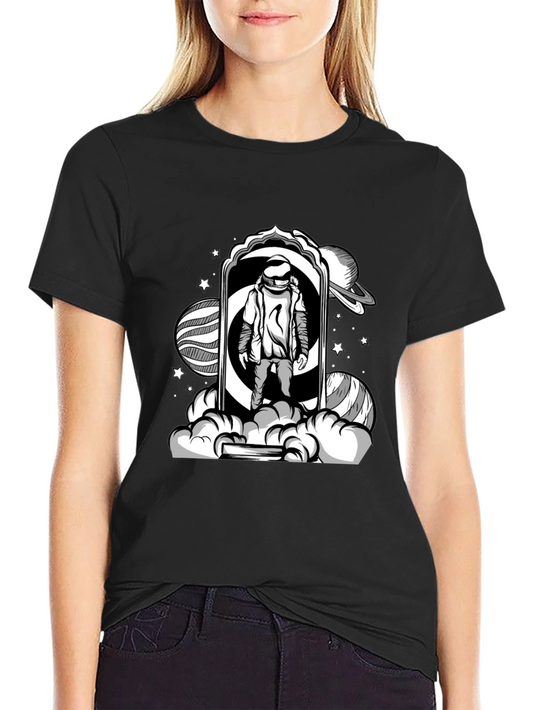 Astronaut Portal Black T-Shirt