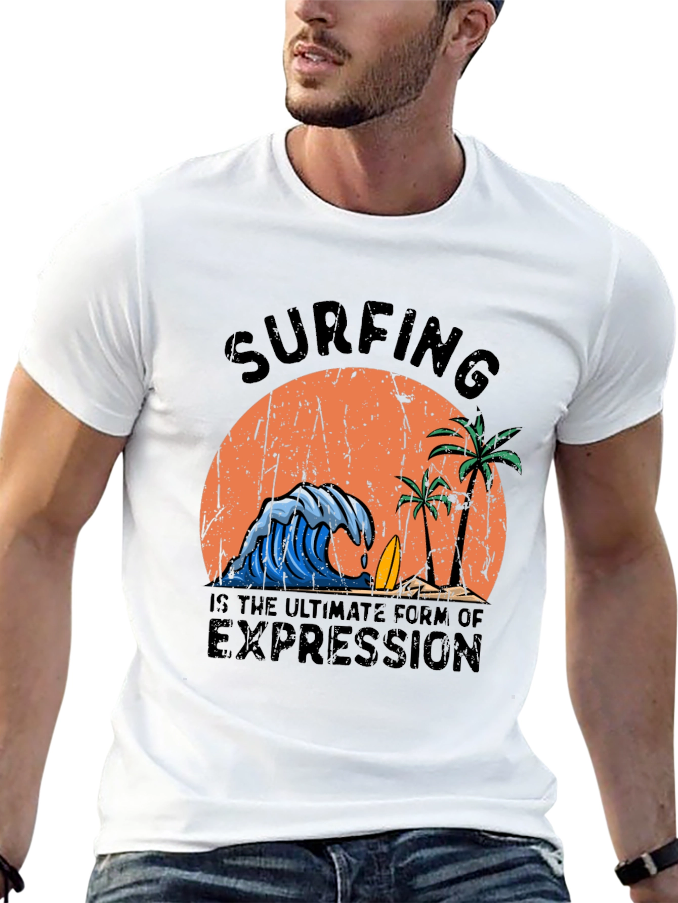 Surfing Expression Graphic Tee