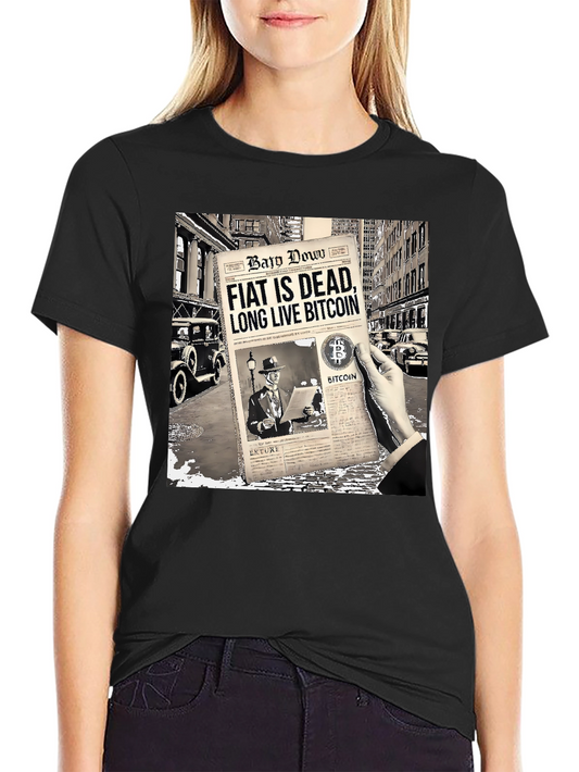 Bitcoin Newspaper Graphic T-Shirt
