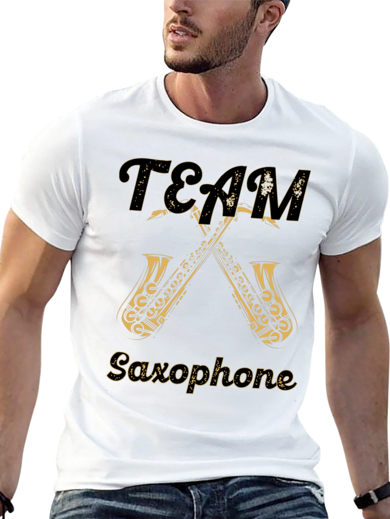 Team Saxophone T-Shirt - Musical Instrument Tee