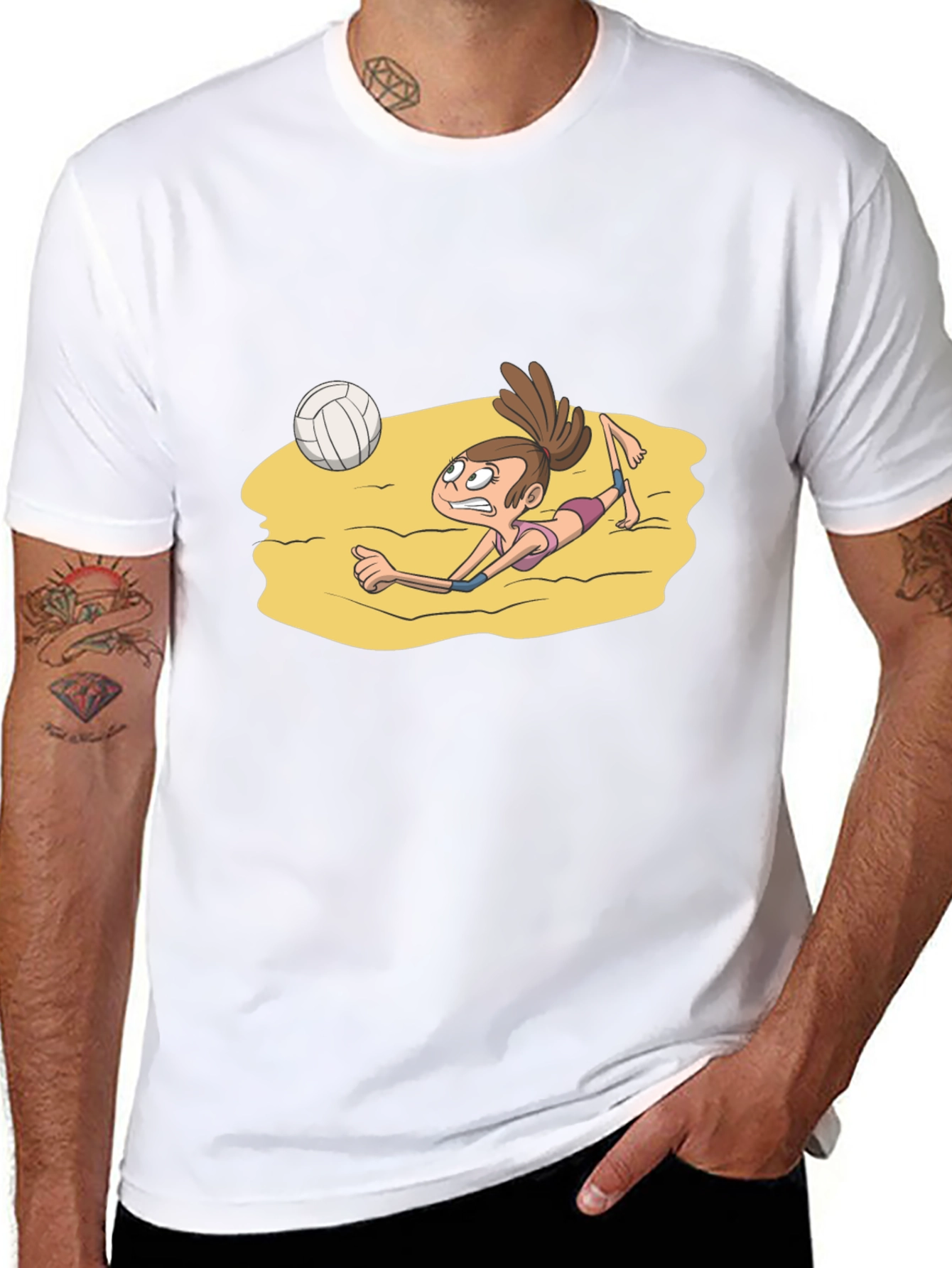 Volleyball Cartoon T-Shirt