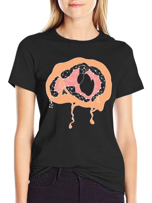 Abstract Brain Graphic Tee - Black