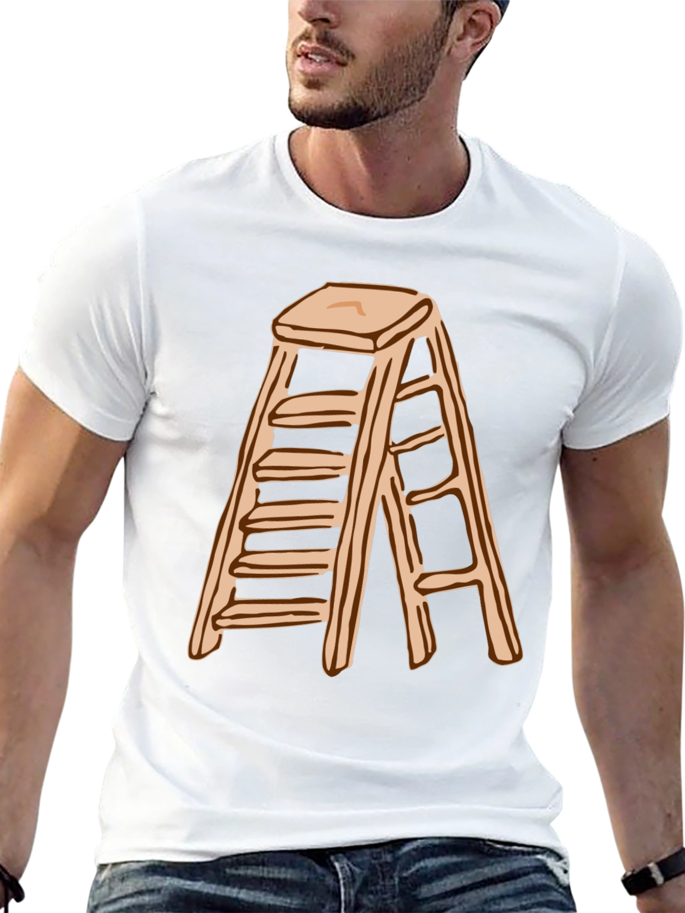 Ladder Graphic T-Shirt - Black