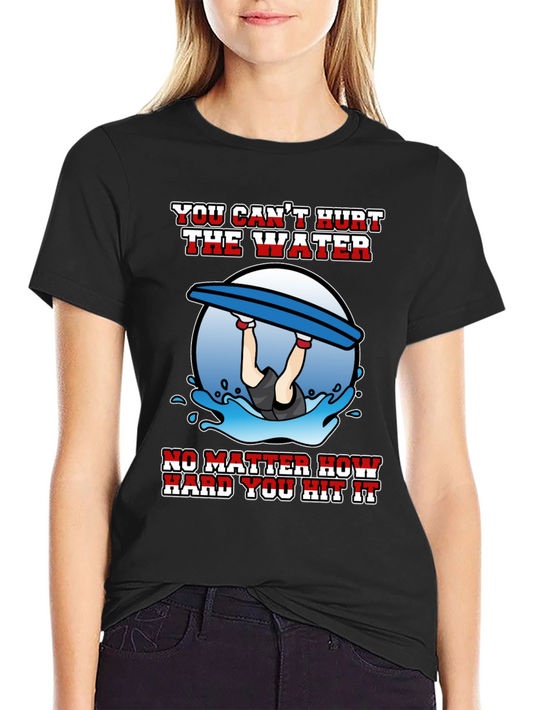 Funny Wakeboarding T-Shirt - Cant Hurt the Water Tee