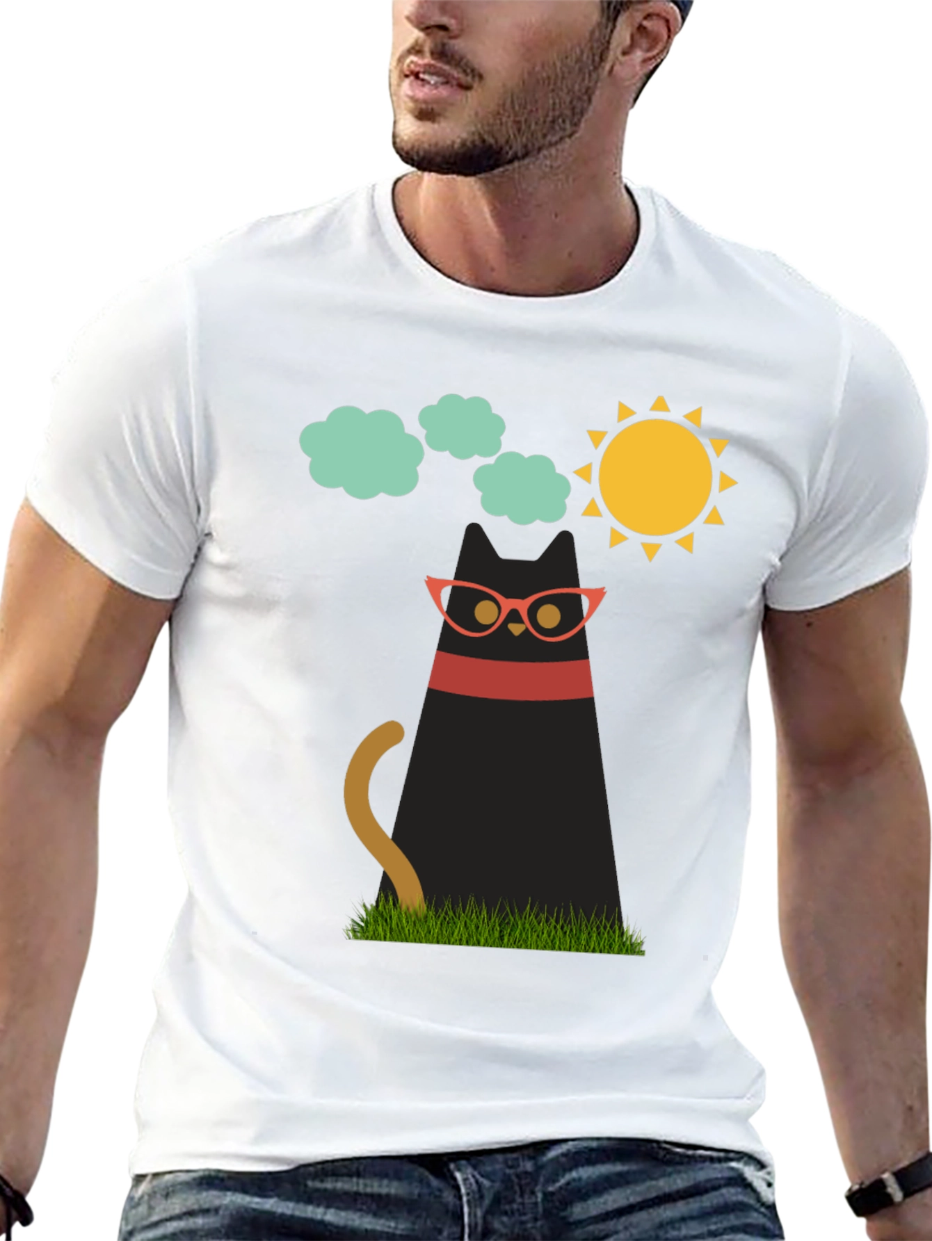 Cool Cat Graphic Tee - Trendy & Unique