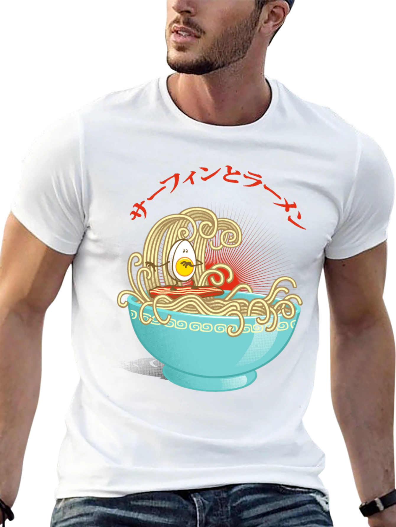 Ramen Surfing Egg Graphic Tee